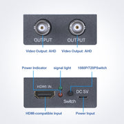 NK-C9 HDMI to AHD 1080P HD Video Converter(Grey)