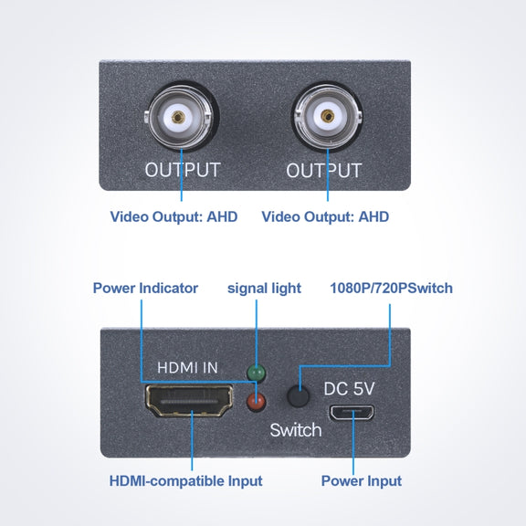 NK-C9 HDMI to AHD 1080P HD Video Converter(Grey)