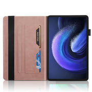 For Xiaomi Pad 6 / Pad 6 Pro Life Tree Series Horizontal Flip Leather Tablet Case(Rose Gold)