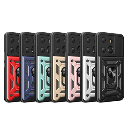 For Tecno Pop 7 Pro / Spark Go 2023 Sliding Camera Cover Design TPU+PC Protective Case(Red) - free shipping - PMC Jewellery - Order now!