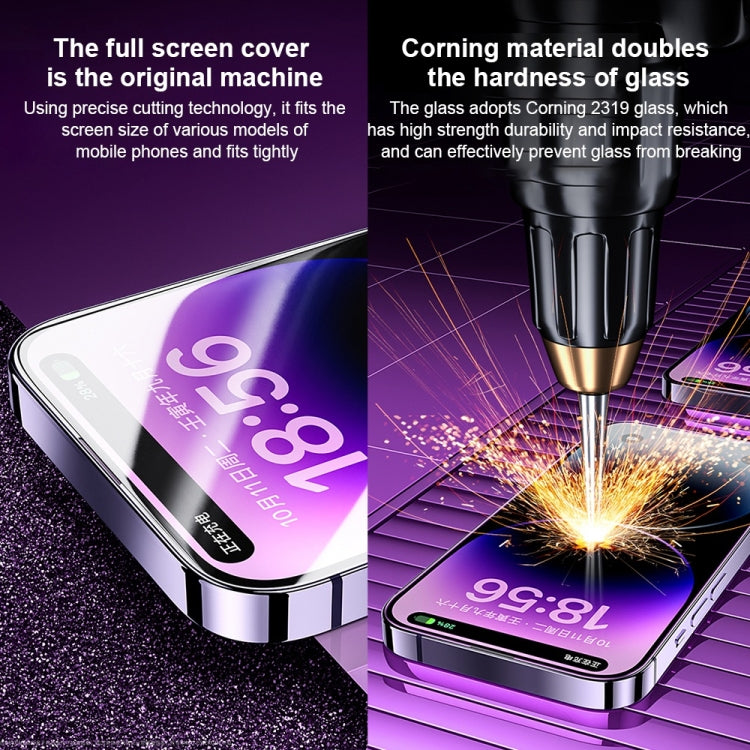 For iPhone 14 WK WTP-068 King Kong Vacha Corning 9D Curved HD Tempered Glass Film(Black) - iPhone 14 Tempered Glass by WK | Online Shopping South Africa | PMC TechLife | Buy Now Pay Later Mobicred