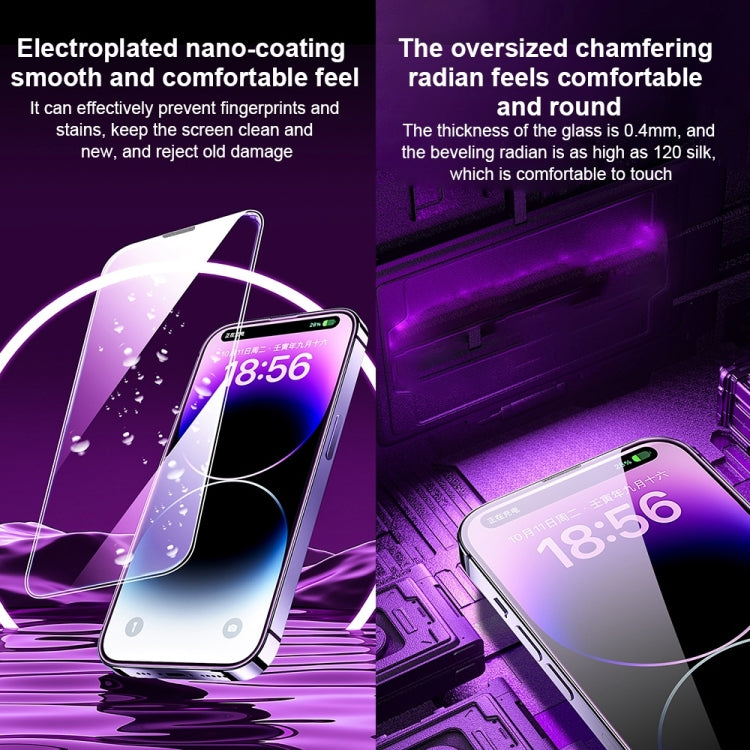 For iPhone 14 Pro WK WTP-068 King Kong Vacha Corning 9D Curved HD Tempered Glass Film(Black) - iPhone 14 Pro Cases by WK | Online Shopping South Africa | PMC TechLife | Buy Now Pay Later Mobicred