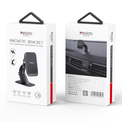 Yesido C110 Car Center Console Paste Magsafe Magnetic Phone Bracket(Black) - Universal Car Holders by Yesido | Online Shopping South Africa | PMC Jewellery | Buy Now Pay Later Mobicred
