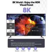 2m HDMI 2.1 Version 8K 60Hz UHD 48Gbps Cable(Grey)