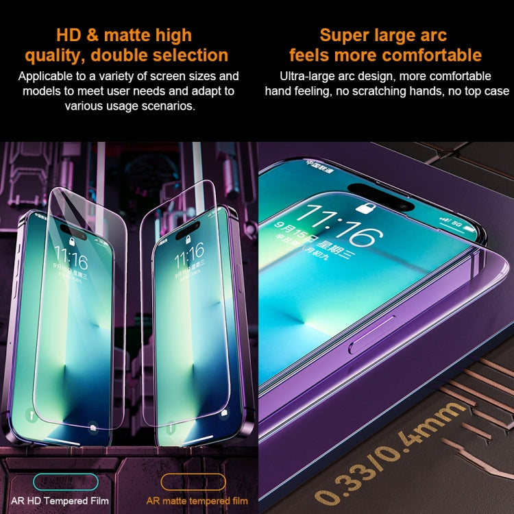 For iPhone 13 WK WTP-069 King Kong Vacha 9D Curved AR HD Tempered Glass Film(Black)