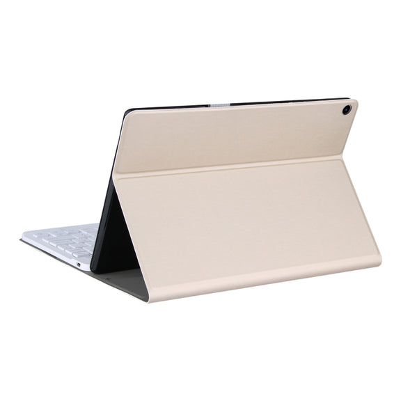 For Lenovo Tab M10 3rd Gen TB-328XU Bluetooth Keyboard Leather Tablet Case(Gold)