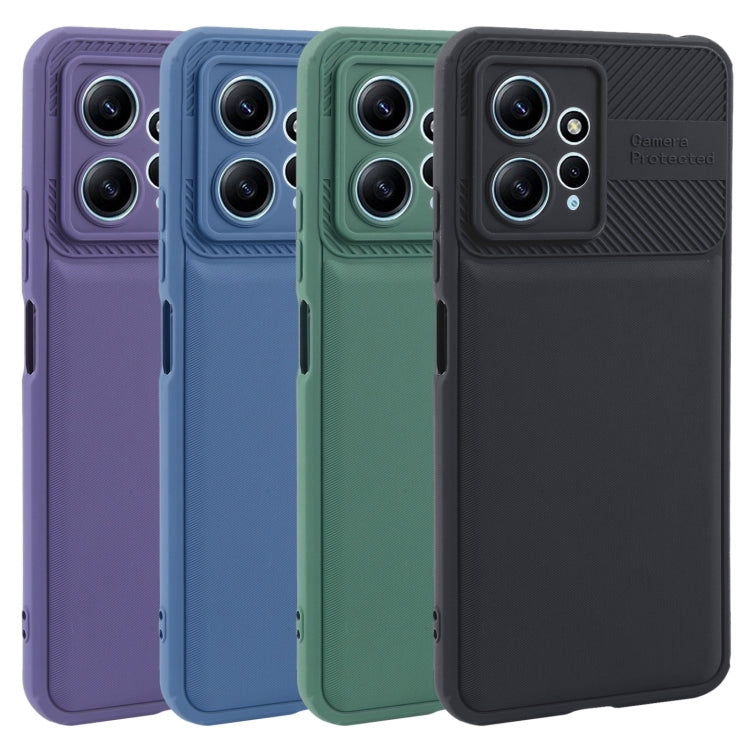For Xiaomi Redmi Note 12 4G Twill Texture TPU Shockproof Phone Case(Purple)