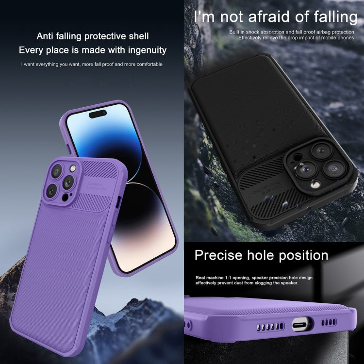 For Xiaomi Redmi Note 12 4G Twill Texture TPU Shockproof Phone Case(Purple)