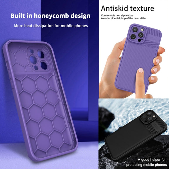 For Xiaomi Redmi Note 12 4G Twill Texture TPU Shockproof Phone Case(Purple)