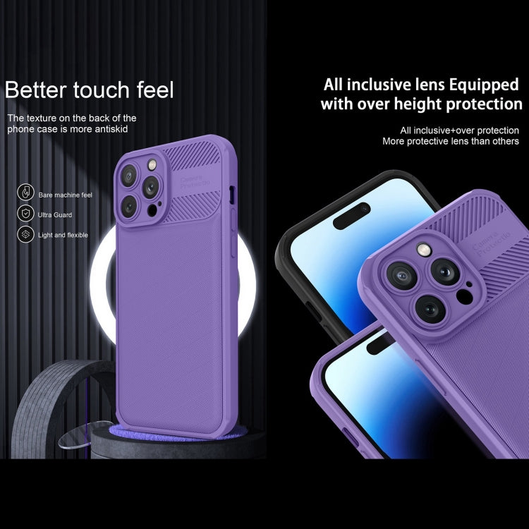 For Xiaomi Redmi Note 12 4G Twill Texture TPU Shockproof Phone Case(Purple)