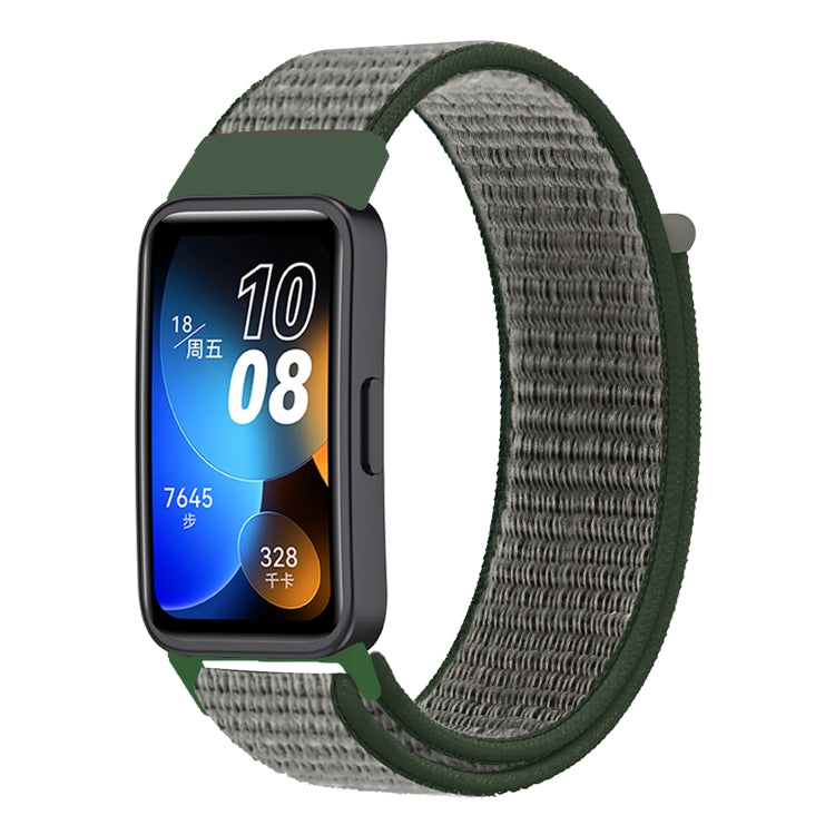 For Huawei Band 8 16mm Woven Nylon Loop Watch Band(Dark Olive) - Watch Bands by PMC TechLife | Online Shopping South Africa | PMC TechLife