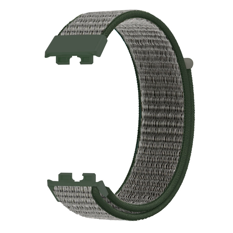 For Huawei Band 8 16mm Woven Nylon Loop Watch Band(Dark Olive) - Watch Bands by PMC TechLife | Online Shopping South Africa | PMC TechLife