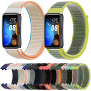 For Huawei Band 8 16mm Woven Nylon Loop Watch Band(Dark Army Blue)