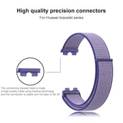 For Huawei Band 8 16mm Woven Nylon Loop Watch Band(Dark Black)