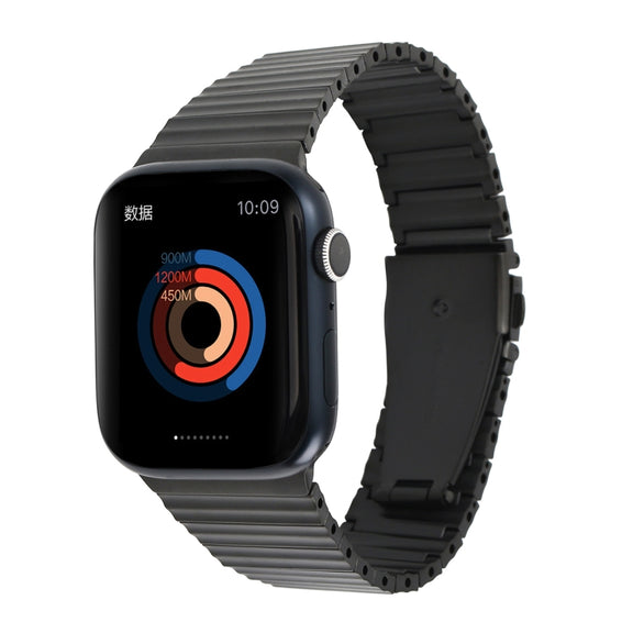 Ocean Metal Replacement Watch Band For Apple Watch SE 2022 40mm(Black)