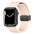 Two Color Folding Buckle Silicone Watch Band For Apple Watch 7 45mm(Pink+White) -  by PMC TechLife | Online Shopping South Africa | PMC TechLife