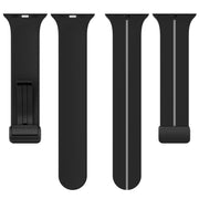 Two Color Folding Buckle Silicone Watch Band For Apple Watch 2 38mm(Black+Grey)