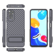 For Xiaomi Redmi Note 11 Wavy Texture TPU Phone Case with Lens Film(Grey)