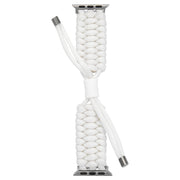Stretch Plain Silicone Bean Watch Band For Apple Watch 8 41mm(White)