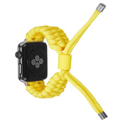 Stretch Plain Silicone Bean Watch Band For Apple Watch 8 41mm(Yellow)