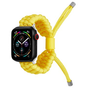 Stretch Plain Silicone Bean Watch Band For Apple Watch 7 45mm(Yellow)