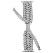Stretch Plain Silicone Bean Watch Band For Apple Watch SE 2022 40mm(Grey White)