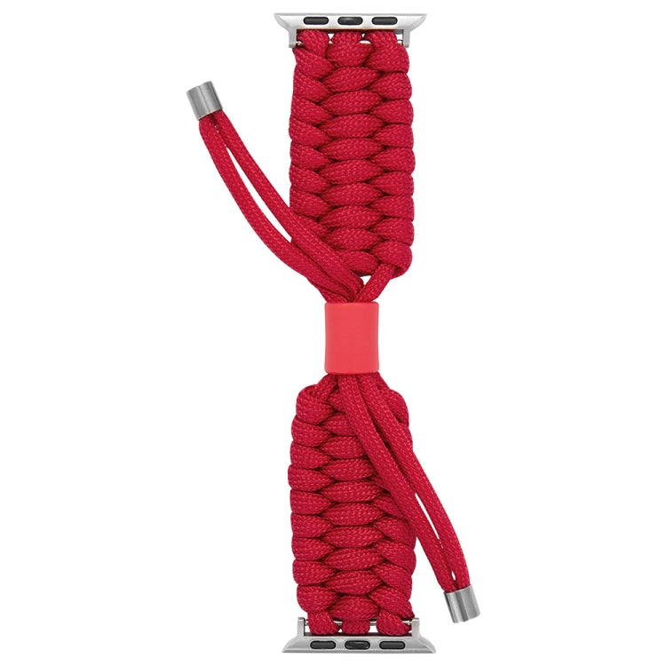 Stretch Plain Silicone Bean Watch Band For Apple Watch 5 44mm(Red)