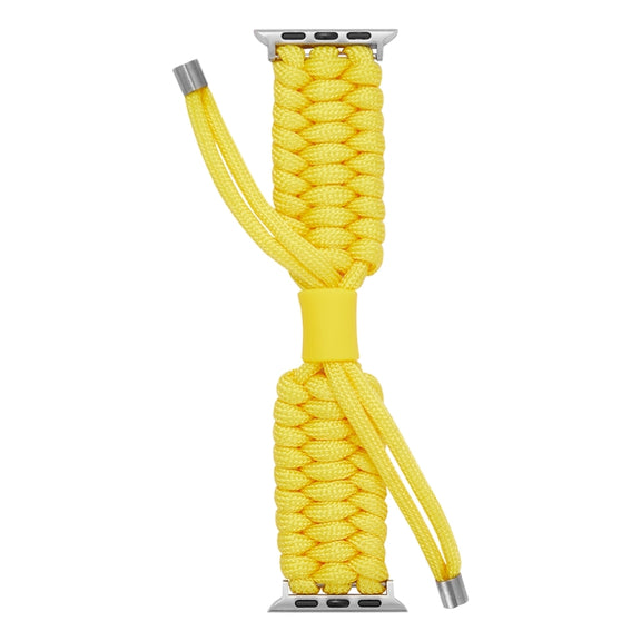 Stretch Plain Silicone Bean Watch Band For Apple Watch 4 40mm(Yellow)