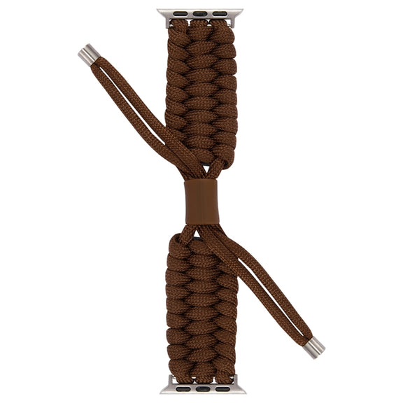 Stretch Plain Silicone Bean Watch Band For Apple Watch 4 44mm(Coffee Brown)
