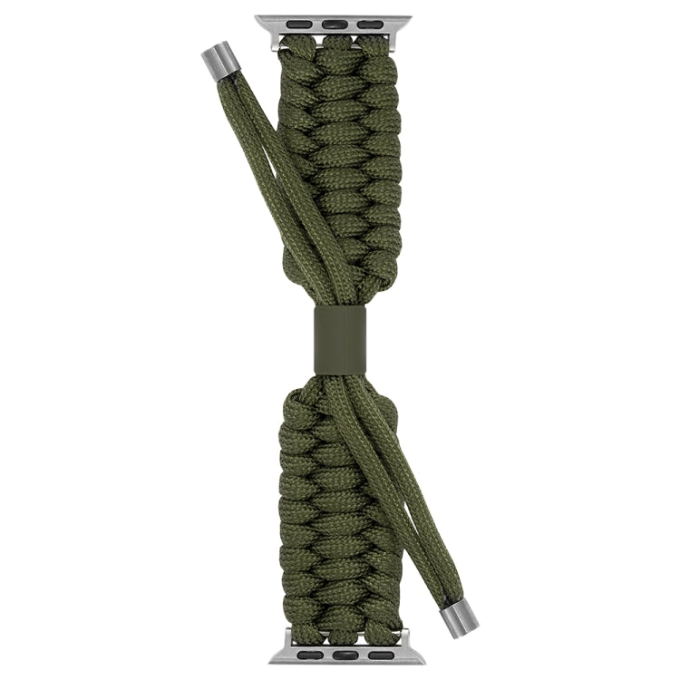Stretch Plain Silicone Bean Watch Band For Apple Watch 3 42mm(Army Green)