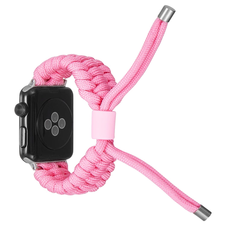 Stretch Plain Silicone Bean Watch Band For Apple Watch 2 38mm(Light Pink)