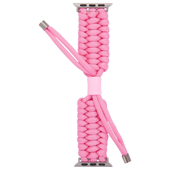 Stretch Plain Silicone Bean Watch Band For Apple Watch 2 38mm(Light Pink)