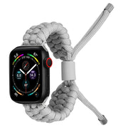 Stretch Plain Silicone Bean Watch Band For Apple Watch 2 42 mm(Grey White)