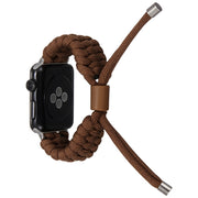 Stretch Plain Silicone Bean Watch Band For Apple Watch 38mm(Coffee Brown)