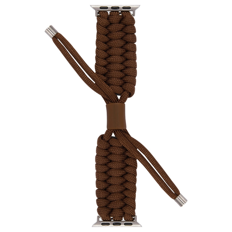 Stretch Plain Silicone Bean Watch Band For Apple Watch 38mm(Coffee Brown)