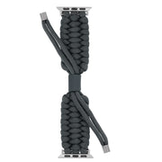 Stretch Plain Silicone Bean Watch Band For Apple Watch 38mm(Dark Grey)