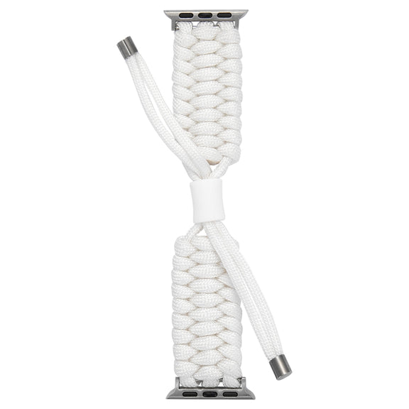 Stretch Plain Silicone Bean Watch Band For Apple Watch 42mm(White)