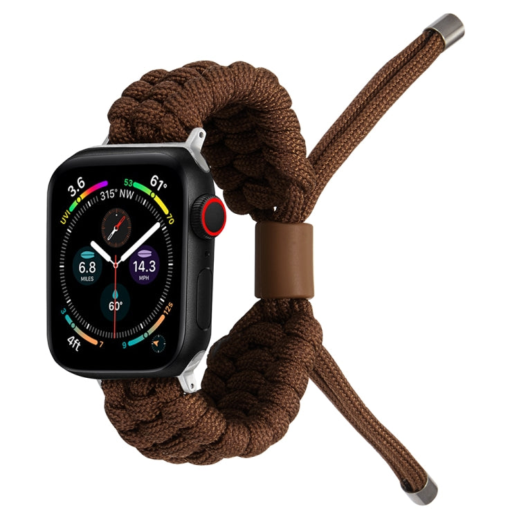 Stretch Plain Silicone Bean Watch Band For Apple Watch 42mm(Coffee Brown)