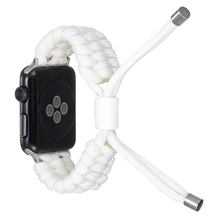 Stretch Plain Silicone Bean Watch Band For Apple Watch SE 2023 44mm(White)