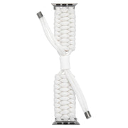 Stretch Plain Silicone Bean Watch Band For Apple Watch SE 2023 44mm(White)
