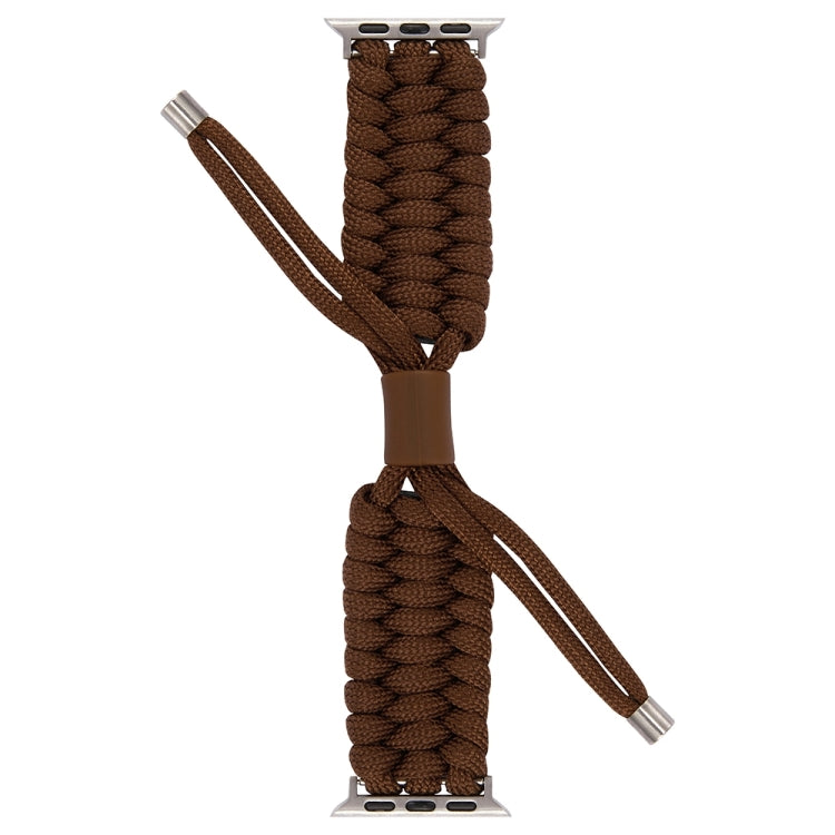 Stretch Plain Silicone Bean Watch Band For Apple Watch SE 2023 44mm(Coffee Brown)