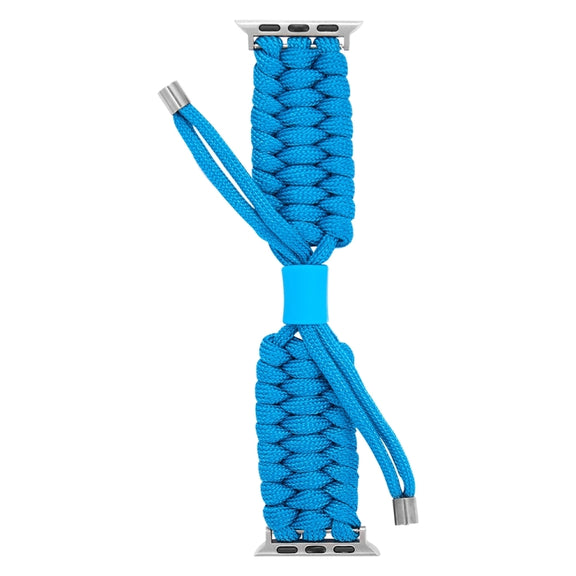 Stretch Plain Silicone Bean Watch Band For Apple Watch 9 45mm(Sky Blue)