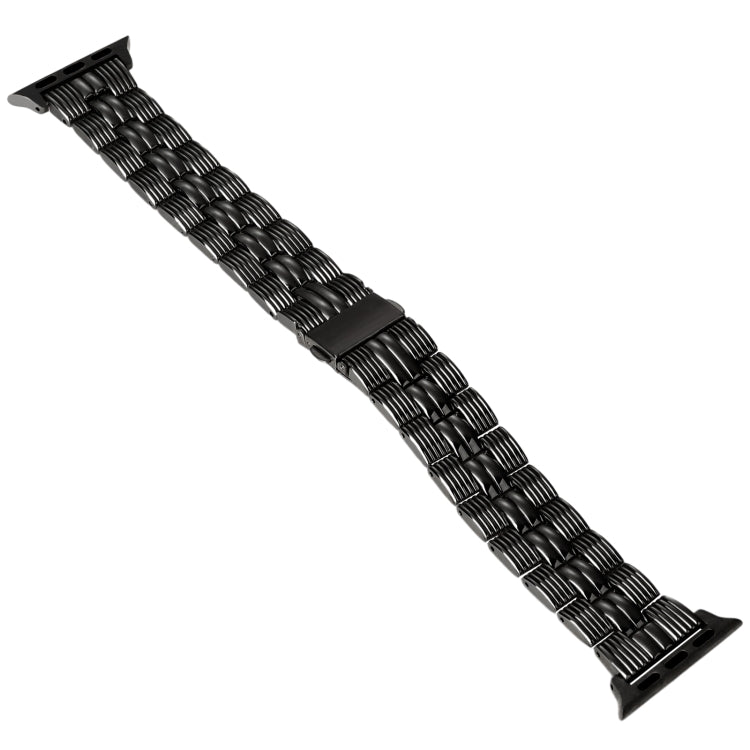3-Beads Stripe Metal Watch Band For Apple Watch SE 44mm(Black) -  by PMC TechLife | Online Shopping South Africa | PMC TechLife