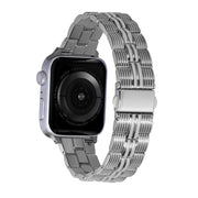 3-Beads Stripe Metal Watch Band For Apple Watch 6 40mm(Silver)