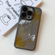 For iPhone 14 Pro Oil Painting Electroplating TPU Phone Case(Grey)