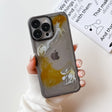 For iPhone 14 Pro Max Oil Painting Electroplating TPU Phone Case(Grey) - iPhone 14 Pro Max Cases by PMC TechLife | Online Shopping South Africa | PMC TechLife
