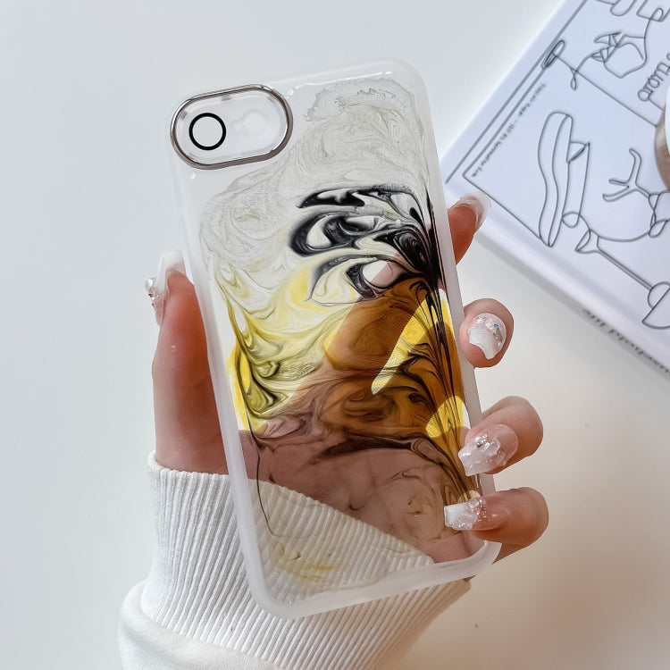 For iPhone SE 2022/2020 / 8 / 7 Oil Painting Electroplating TPU Phone Case(White) - iPhone SE 2022 / 2020 / 8 / 7 Cases by PMC TechLife | Online Shopping South Africa | PMC TechLife