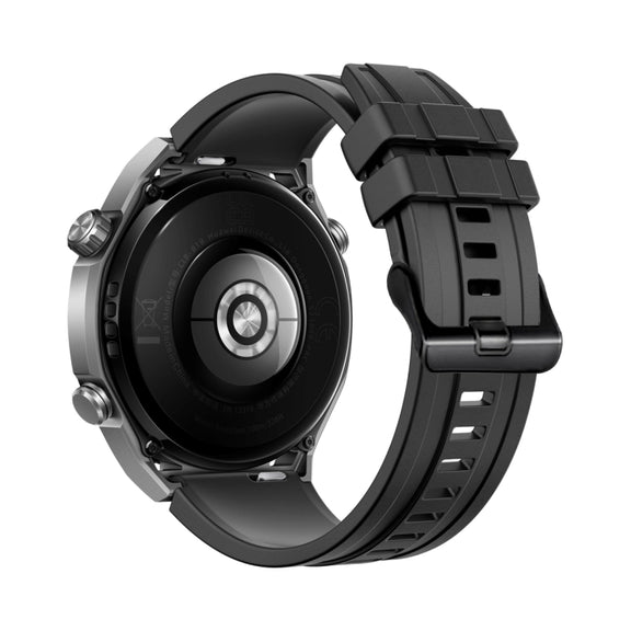 2pcs Regular Style For Huawei Watch Ultimate Silicone Replacement Watch Band(Black)