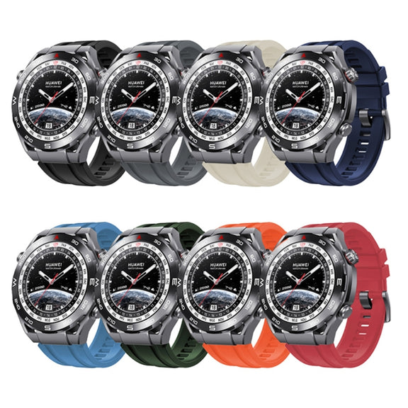 2pcs Regular Style For Huawei Watch Ultimate Silicone Replacement Watch Band(Red)