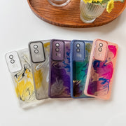 For Xiaomi Redmi K60 Oil Painting Electroplating TPU Phone Case(White)